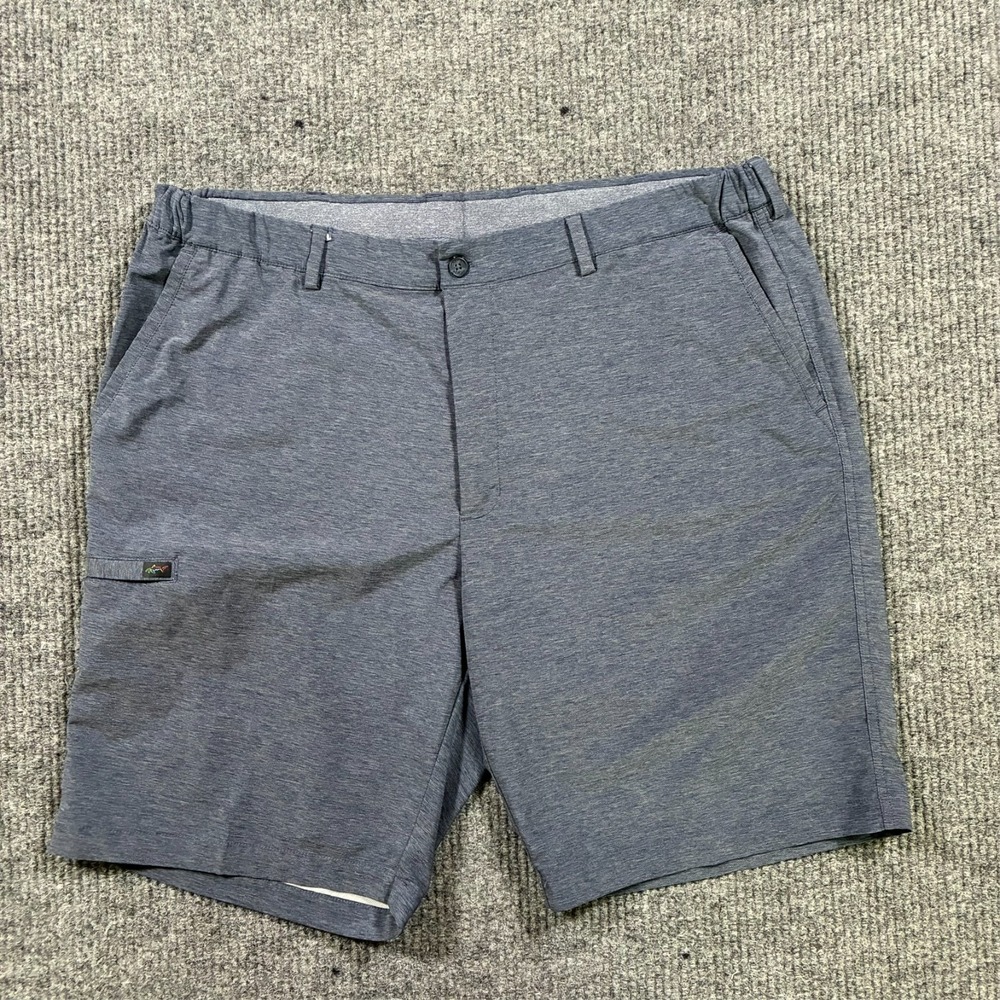 Greg Norman Mens Cargo Shorts Size 40 Gray Flat Front Outdoor Mid Rise